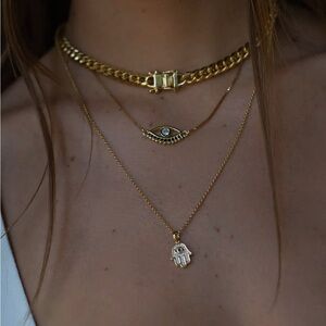 NEW 18K gold filled Chain Choker Necklace